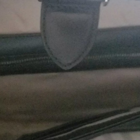 New Ralph Lauren Black Leather Clutch Bag.Built in makeup mirror in top flapPr - Picture 2 of 5